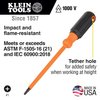 Klein Tools Insulated Screwdriver, #2 Square Tip, 6-Inch Round Shank 6846INS